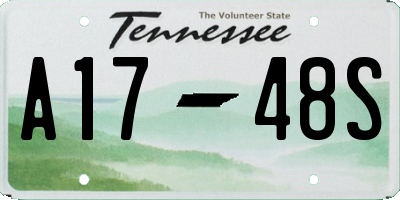TN license plate A1748S