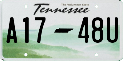 TN license plate A1748U