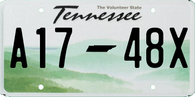 TN license plate A1748X