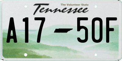 TN license plate A1750F