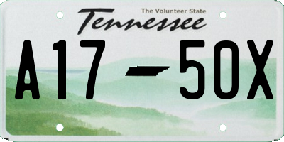 TN license plate A1750X