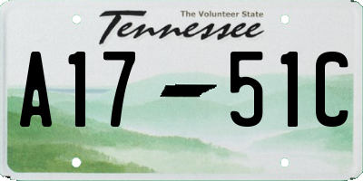 TN license plate A1751C