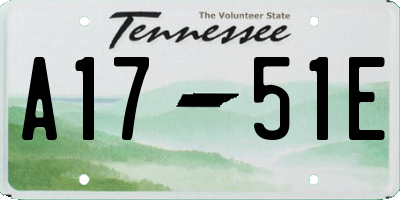 TN license plate A1751E