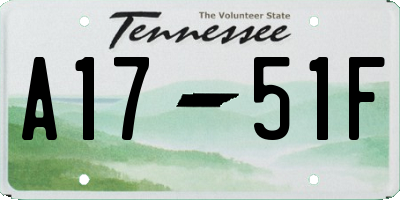 TN license plate A1751F