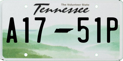 TN license plate A1751P