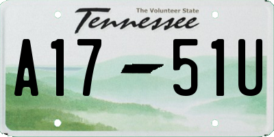 TN license plate A1751U