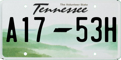 TN license plate A1753H