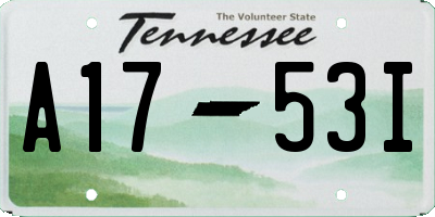 TN license plate A1753I