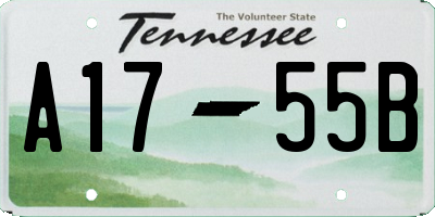 TN license plate A1755B