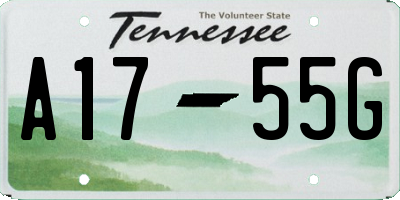 TN license plate A1755G