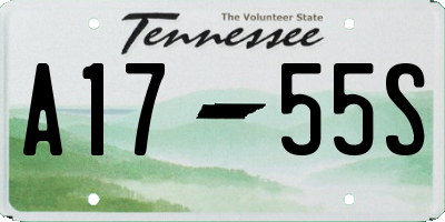 TN license plate A1755S