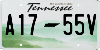 TN license plate A1755V