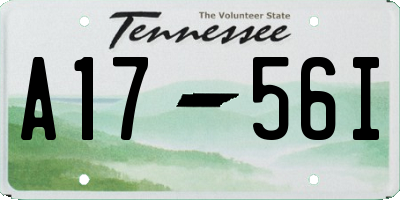 TN license plate A1756I