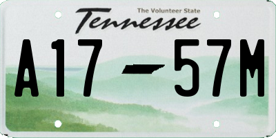 TN license plate A1757M