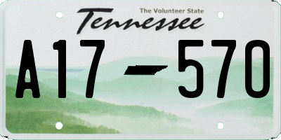 TN license plate A1757O