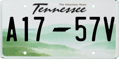TN license plate A1757V