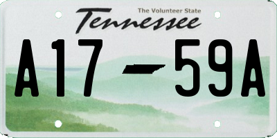 TN license plate A1759A