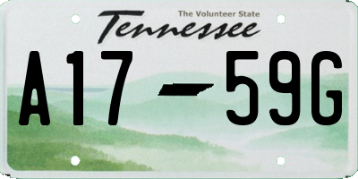 TN license plate A1759G