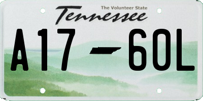TN license plate A1760L