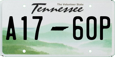TN license plate A1760P