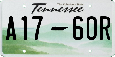 TN license plate A1760R