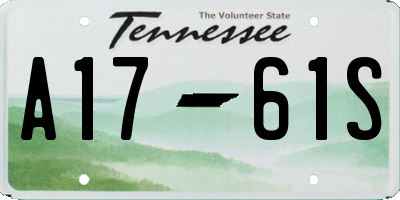 TN license plate A1761S