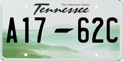TN license plate A1762C
