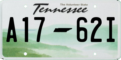 TN license plate A1762I