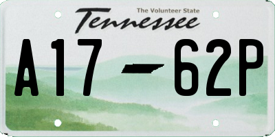 TN license plate A1762P