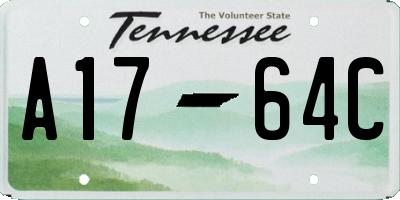 TN license plate A1764C