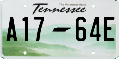 TN license plate A1764E