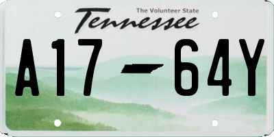 TN license plate A1764Y