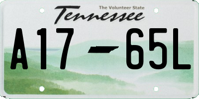TN license plate A1765L