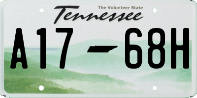 TN license plate A1768H