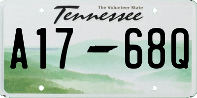 TN license plate A1768Q