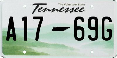 TN license plate A1769G