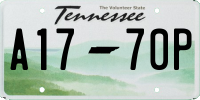 TN license plate A1770P