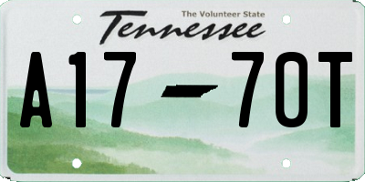 TN license plate A1770T