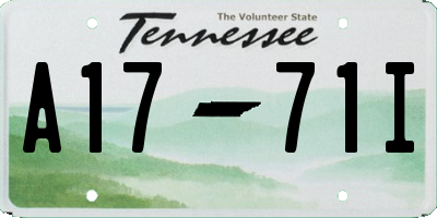 TN license plate A1771I