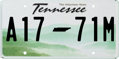TN license plate A1771M
