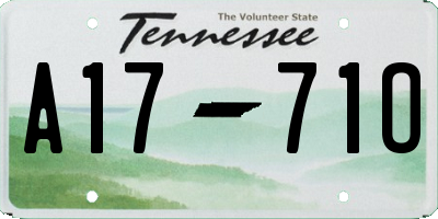TN license plate A1771O