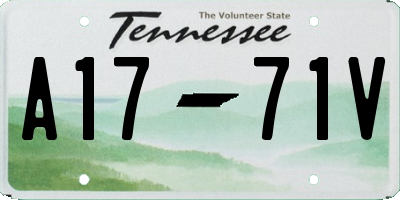 TN license plate A1771V