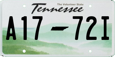 TN license plate A1772I