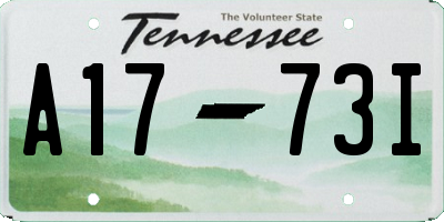 TN license plate A1773I