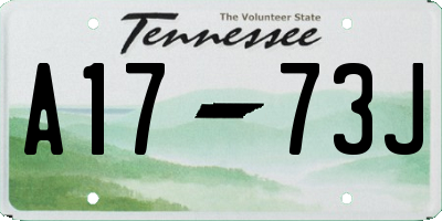 TN license plate A1773J