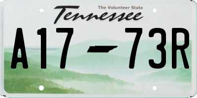TN license plate A1773R