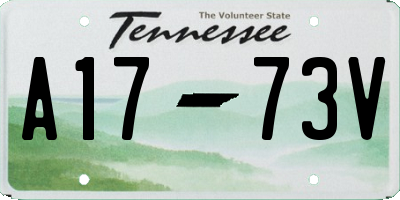 TN license plate A1773V