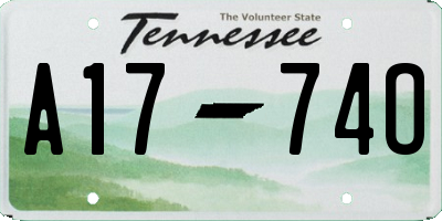TN license plate A1774O