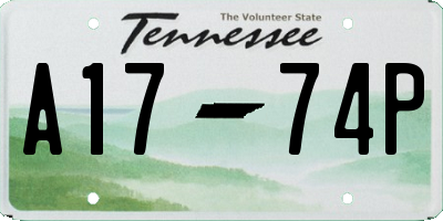 TN license plate A1774P
