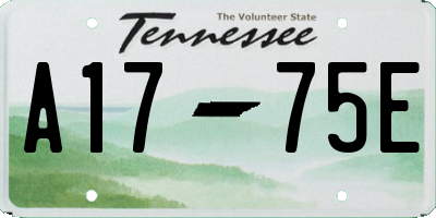 TN license plate A1775E